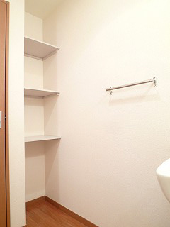 Washroom. There is storage space
