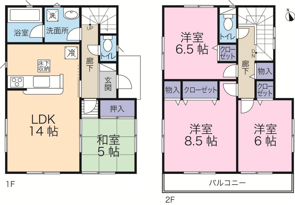 Floor plan. 16.8 million yen, 4LDK, Land area 118.93 sq m , Building area 93.15 sq m