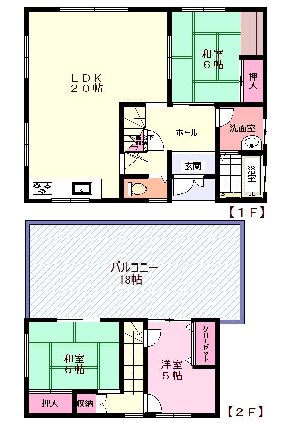 Floor plan. 15.8 million yen, 3LDK, Land area 202.3 sq m , Building area 94.23 sq m Floor