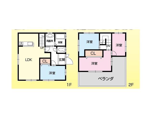 Floor plan. 15.8 million yen, 4LDK, Land area 204.46 sq m , Building area 109.75 sq m