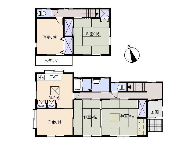 Floor plan. 19.5 million yen, 5DK, Land area 336.89 sq m , Building area 103.23 sq m Floor