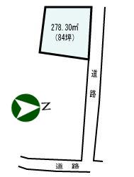 Compartment figure. Land price 7.7 million yen, Land area 278.3 sq m