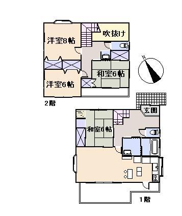 Floor plan. 12 million yen, 4LDK, Land area 154.65 sq m , Building area 111.34 sq m floor plan