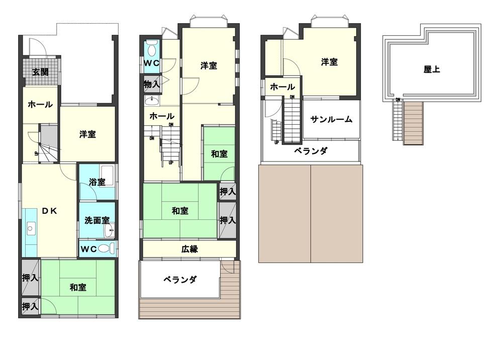 Floor plan. 14.5 million yen, 5DK, Land area 75.08 sq m , Building area 120.55 sq m