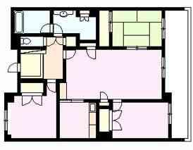 Floor plan. 3LDK, Price 22.5 million yen, Occupied area 75.05 sq m , Balcony area 13.5 sq m