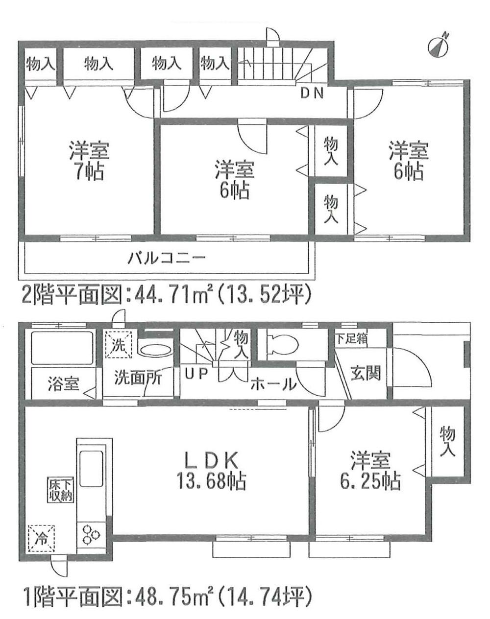 Floor plan. (G Building), Price 23.8 million yen, 4LDK, Land area 112 sq m , Building area 93.46 sq m