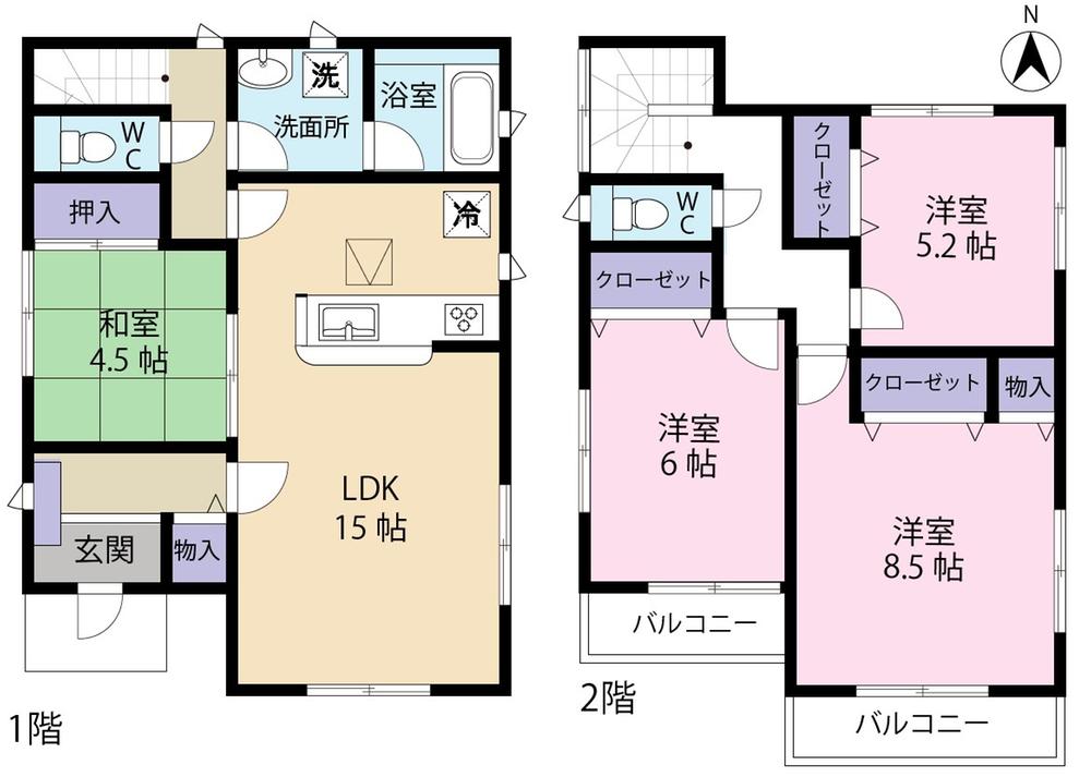 Floor plan. (4 Building), Price 24,800,000 yen, 4LDK, Land area 142.5 sq m , Building area 95.58 sq m