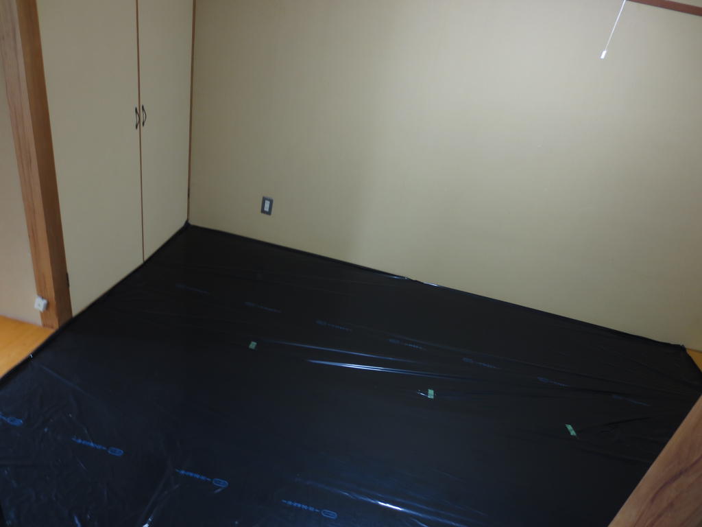 Other room space. I do treatment in black vinyl for the tatami burn prevention.