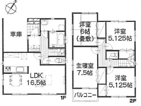 Floor plan. 25,800,000 yen, 4LDK, Land area 104.01 sq m , Building area 111.78 sq m