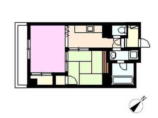 Floor plan. 2DK, Price 7.9 million yen, Occupied area 33.22 sq m , Balcony area 3.6 sq m