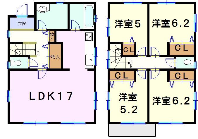 Floor plan. (Building 2), Price 28.8 million yen, 4LDK, Land area 139.38 sq m , Building area 93.14 sq m