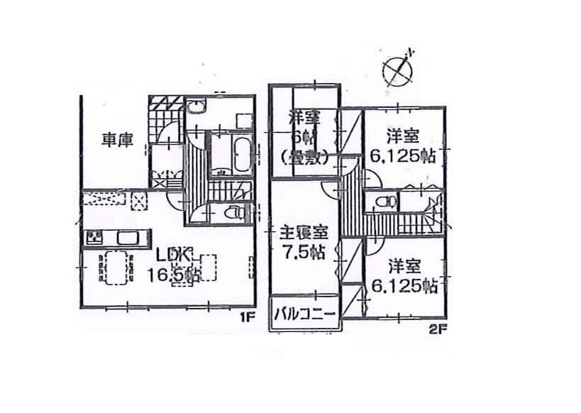 Floor plan. (Building 2), Price 21.9 million yen, 4LDK, Land area 104.01 sq m , Building area 111.78 sq m