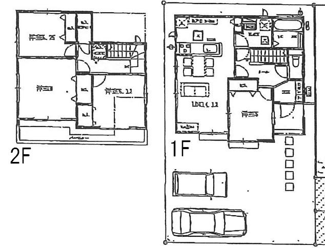Floor plan. 20.8 million yen, 4LDK, Land area 129.57 sq m , Building area 96.05 sq m