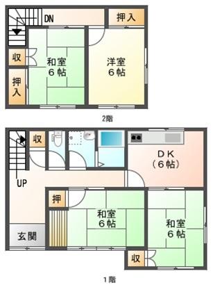 Floor plan. 21.5 million yen, 4DK, Land area 162.91 sq m , Building area 80.32 sq m