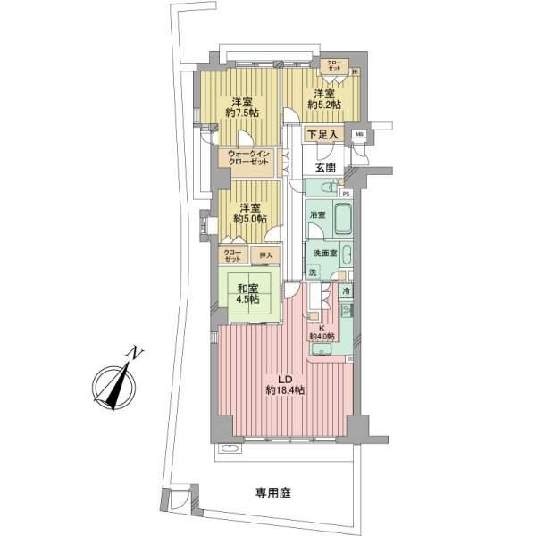 Floor plan. 4LDK, Price 39,800,000 yen, Footprint 102.03 sq m