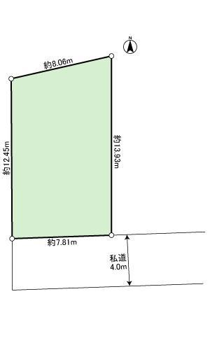 Compartment figure. Land price 13.5 million yen, Land area 103.56 sq m