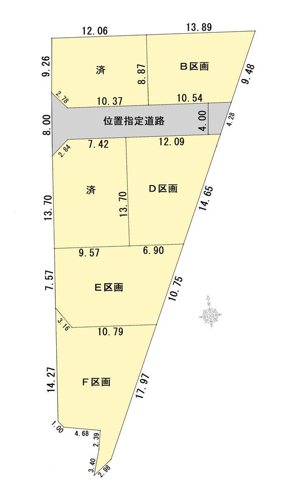 Compartment figure. Land price 17 million yen, Land area 147.74 sq m