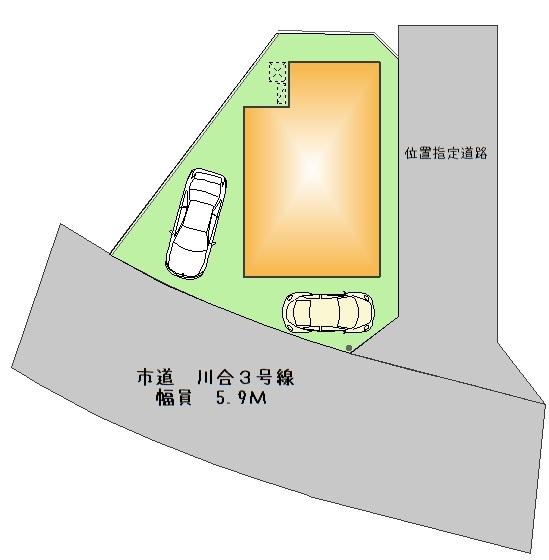 Floor plan. 29,700,000 yen, 3LDK, Land area 100.04 sq m , It is taken between the building area 90.24 sq m car park.