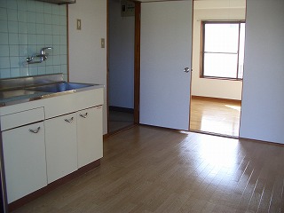 Kitchen. Kitchen facing the large balcony.