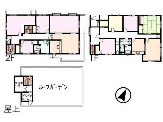 Floor plan. 50 million yen, 9LDDKK, Land area 282.59 sq m , Building area 282.59 sq m