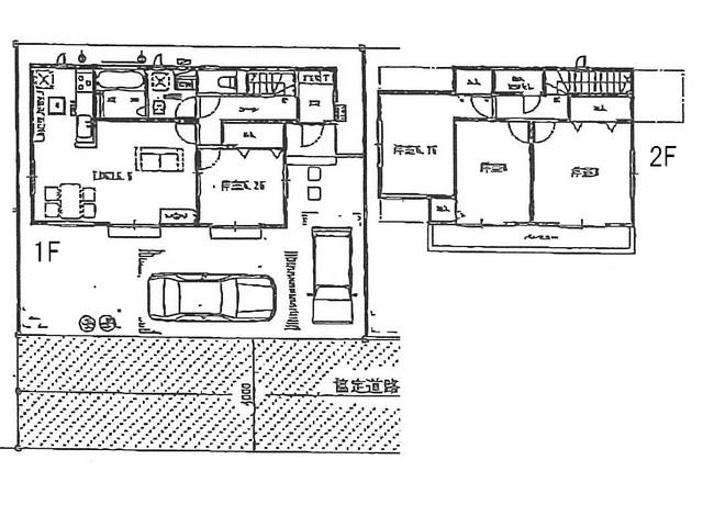 Floor plan. 22,800,000 yen, 4LDK, Land area 127.71 sq m , Building area 98.53 sq m