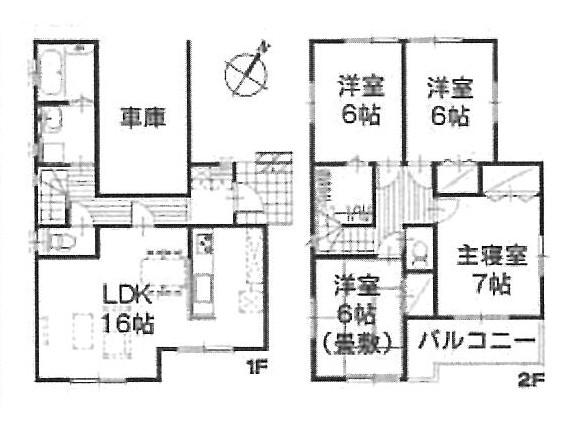 Floor plan. 25,800,000 yen, 4LDK, Land area 104.01 sq m , Building area 111.37 sq m