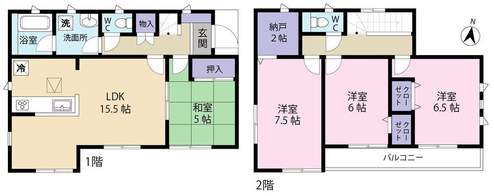 Floor plan. (1 Building), Price 20.8 million yen, 4LDK, Land area 158.09 sq m , Building area 95.17 sq m