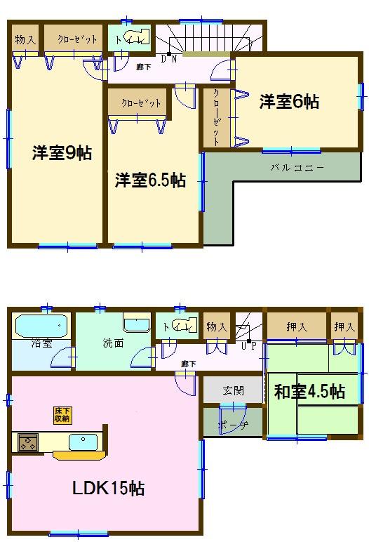 Floor plan. (Building 2), Price 19,800,000 yen, 4LDK, Land area 226.49 sq m , Building area 95.58 sq m