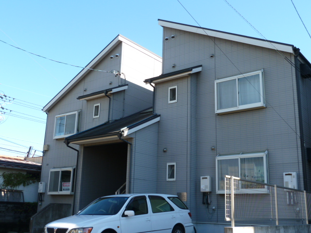 Building appearance. There is a feature in the shape of the roof