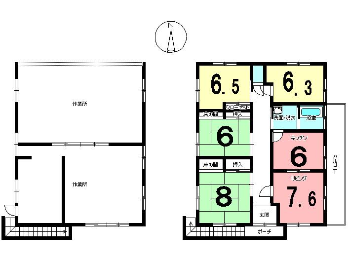 Floor plan. 16.8 million yen, 4LDK, Land area 171.73 sq m , Building area 188.68 sq m