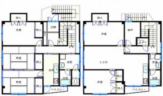 Floor plan. 25 million yen, 5LDK, Land area 97.12 sq m , Building area 193.95 sq m