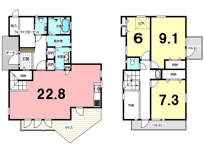 Floor plan. 38,800,000 yen, 3LDK + S (storeroom), Land area 216.52 sq m , Building area 128.15 sq m