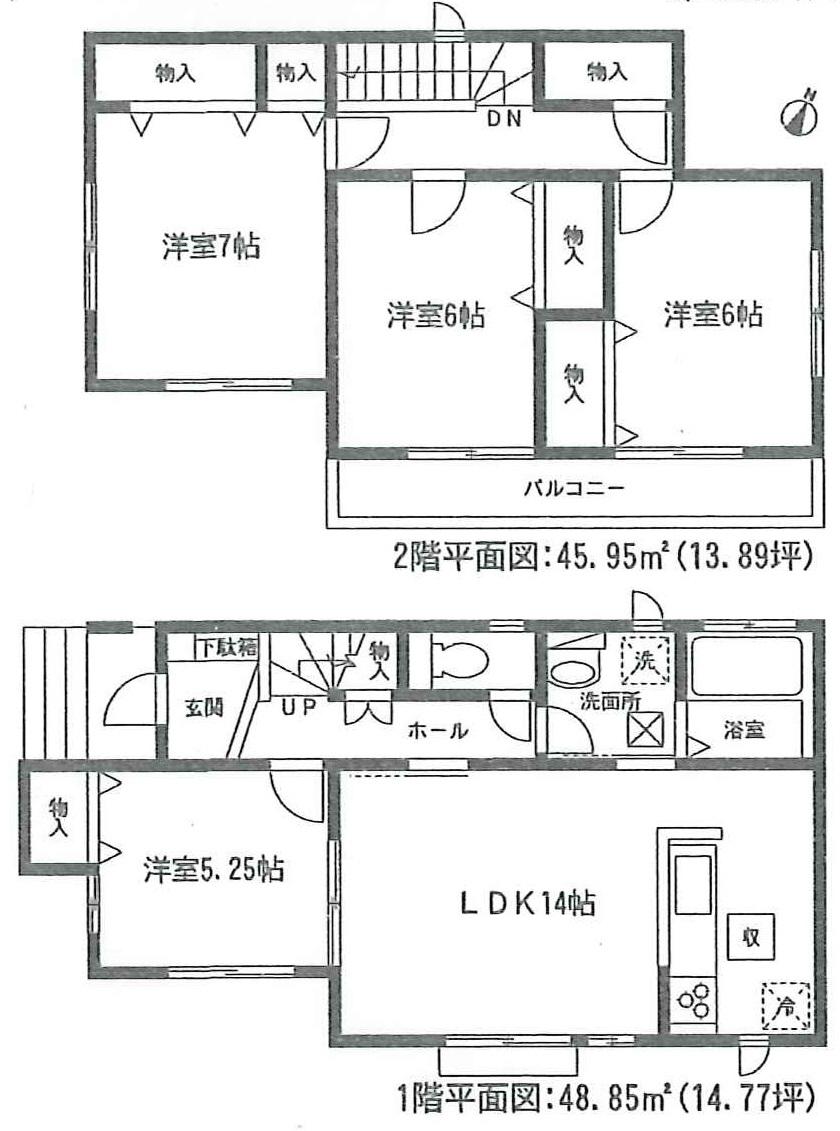 Floor plan. 22,800,000 yen, 4LDK, Land area 115.22 sq m , Building area 94.8 sq m