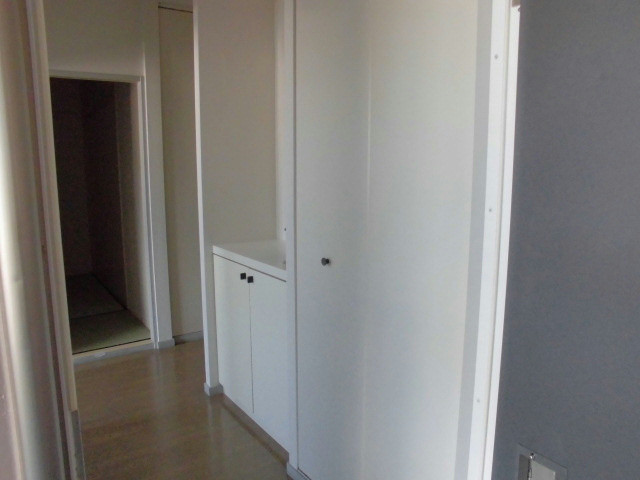 Entrance. There cupboard storage