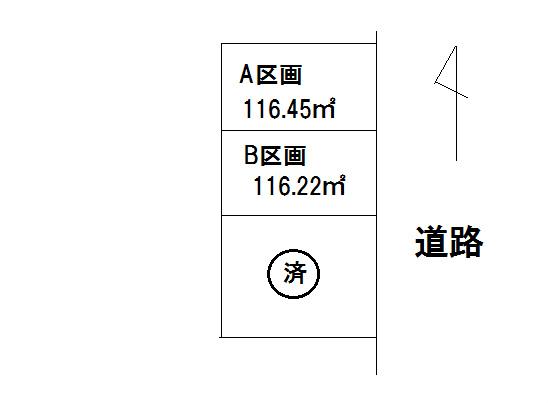 Compartment figure. Land price 17,580,000 yen, Land area 116.22 sq m