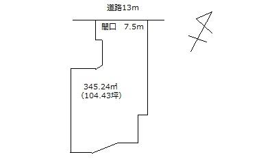 Compartment figure. Land price 20 million yen, Land area 345.24 sq m