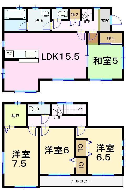 Floor plan. (1 Building), Price 20.8 million yen, 4LDK, Land area 158.09 sq m , Building area 95.17 sq m