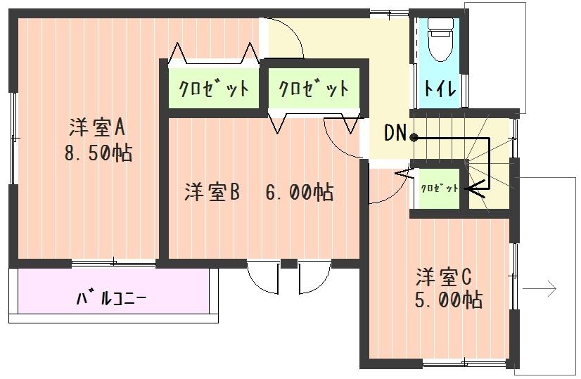 Floor plan. 25,700,000 yen, 4LDK, Land area 106.03 sq m , It is a building area of ​​92.11 sq m 2F Floor! 