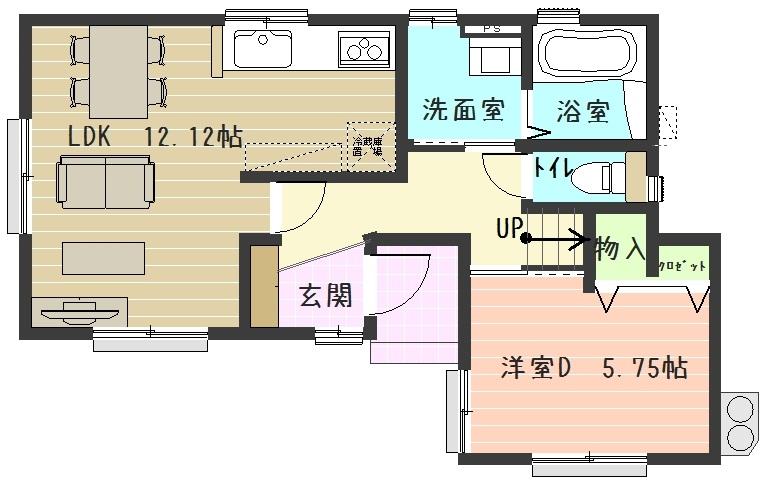 Floor plan. 25,700,000 yen, 4LDK, Land area 106.03 sq m , It is a building area of ​​92.11 sq m 1F Floor! 