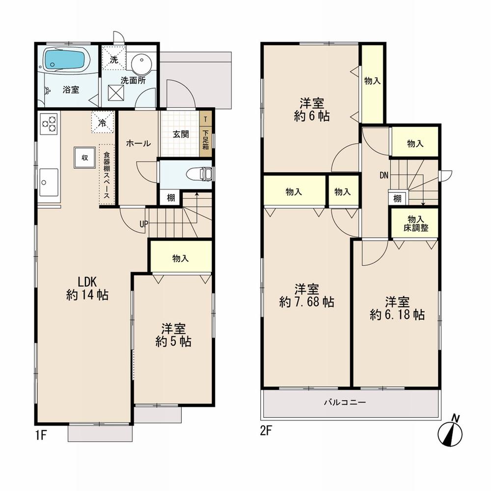 Floor plan. (D), Price 23.8 million yen, 4LDK, Land area 110.61 sq m , Building area 92.63 sq m