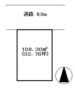 Compartment figure. Land price 9.3 million yen, Land area 108.3 sq m