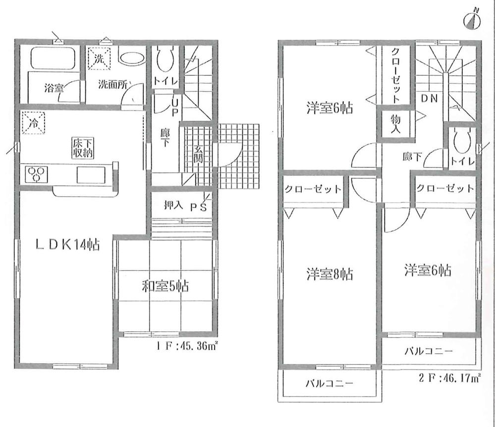 Floor plan. (3 Building), Price 22,800,000 yen, 4LDK, Land area 114.7 sq m , Building area 91.53 sq m