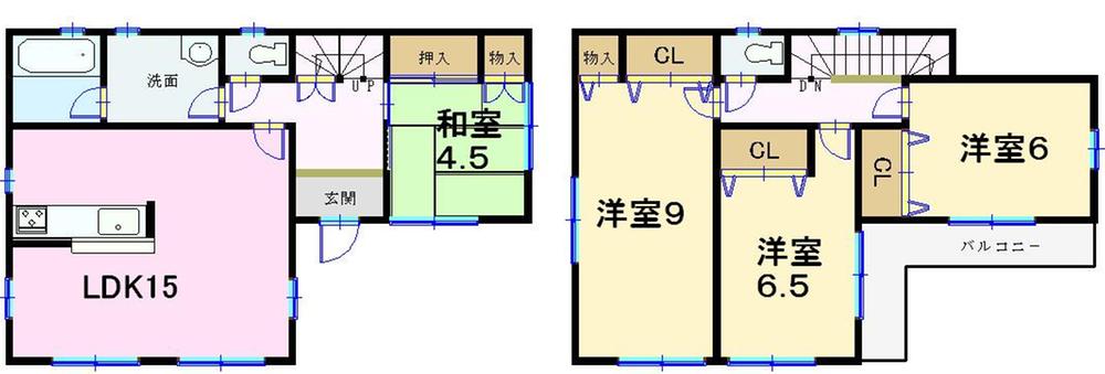 Floor plan. (1 Building), Price 25,800,000 yen, 4LDK, Land area 135.23 sq m , Building area 97.02 sq m