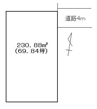 Compartment figure. Land price 16.8 million yen, Land area 230.88 sq m