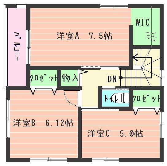 Floor plan. 24,950,000 yen, 4LDK, Land area 105.84 sq m , It is a building area of ​​88.8 sq m 2F Mato! 