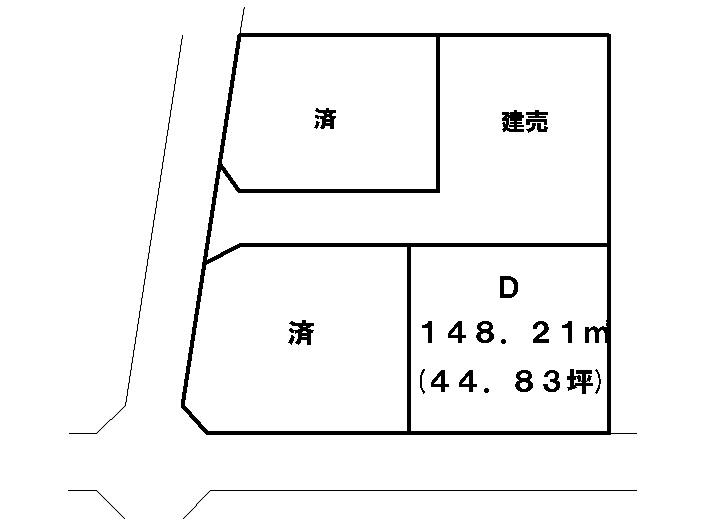 Compartment figure. Land price 12.5 million yen, Land area 148.21 sq m