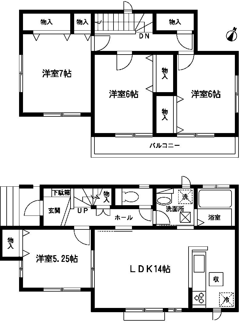 Floor plan. 22,800,000 yen, 4LDK, Land area 115.22 sq m , Building area 94.8 sq m