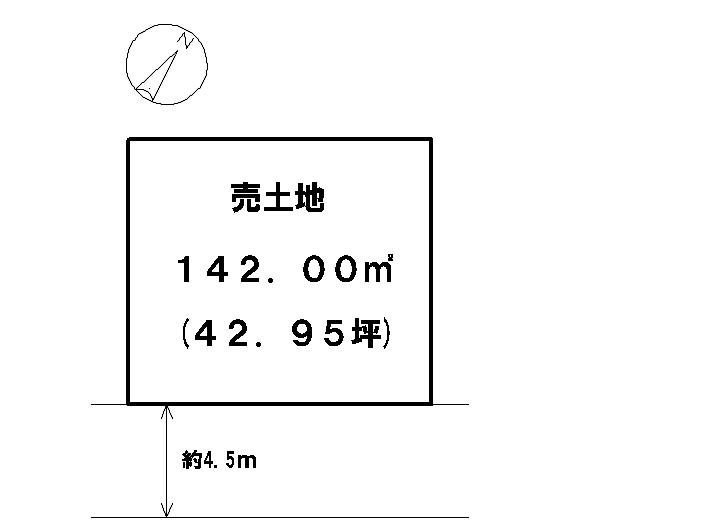 Compartment figure. Land price 12.9 million yen, Land area 142 sq m