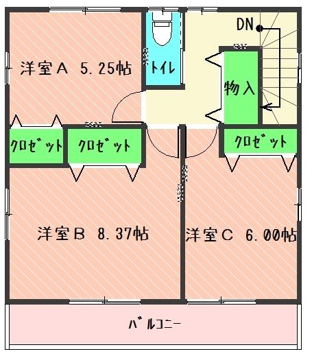 Floor plan. 26,970,000 yen, 4LDK, Land area 102.17 sq m , It is a building area of ​​96.88 sq m 2 floor