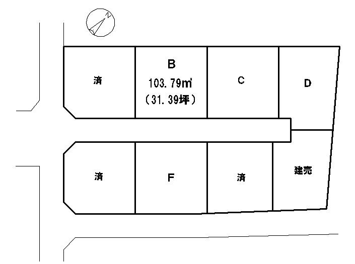 Compartment figure. Land price 10,360,000 yen, Land area 103.79 sq m